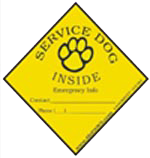 Service Dog Inside (sign)